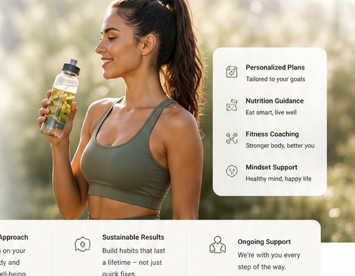 Professional health and wellness coaching lifestyle image